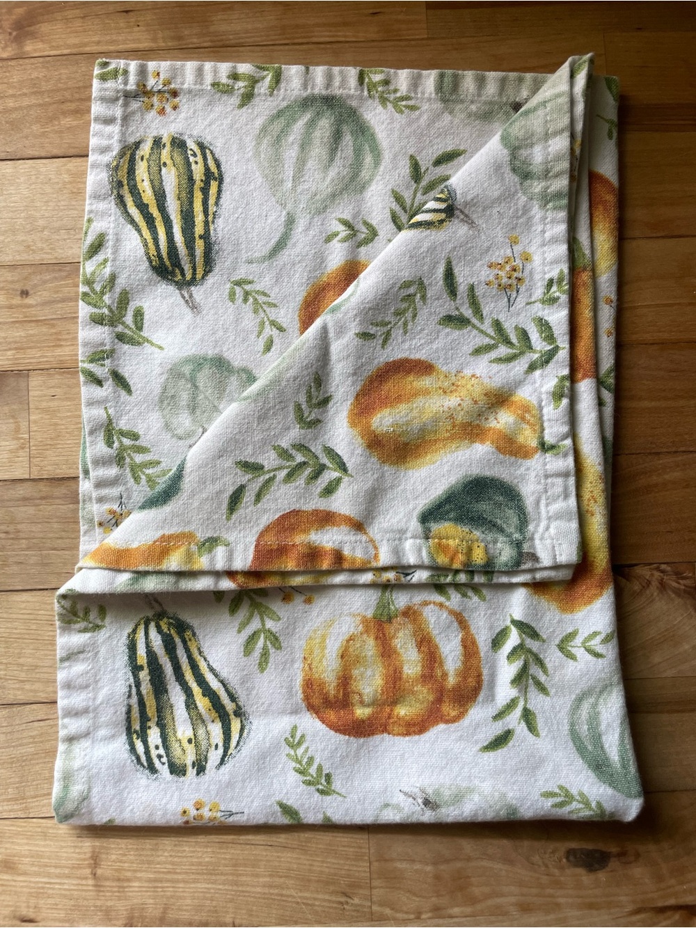 Autumn Harvest Pumpkin Cotton Kitchen Towel